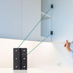 Plantex Door Hinges/Stainless Steel Door Butt 3 inch x 16 Gauge/1.5 mm Thickness Home/Office/Hotel/Hinges for Main Door/Cabinet/Wardrobe/Soft Close Hinge/Kabza - Pack of 24 (Black)-2