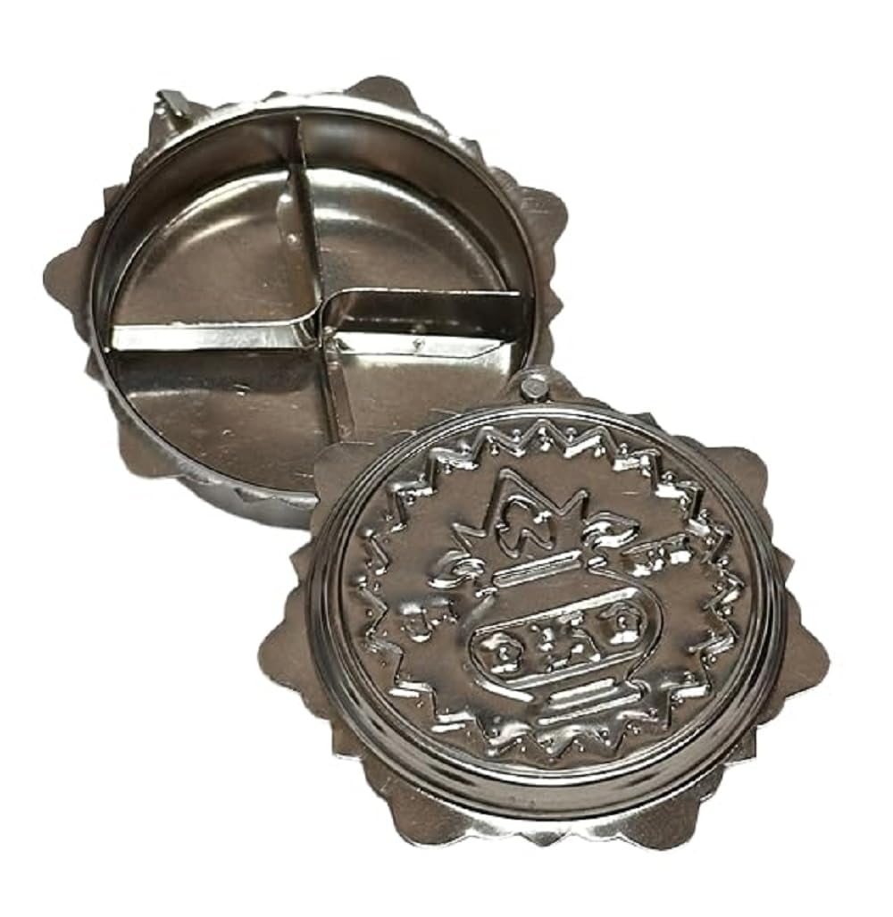 Dynore Stainless Steel 4 in 1 Haldi Kumkum Dabbi/Tilak Dabbi- Set of 1 Pcs