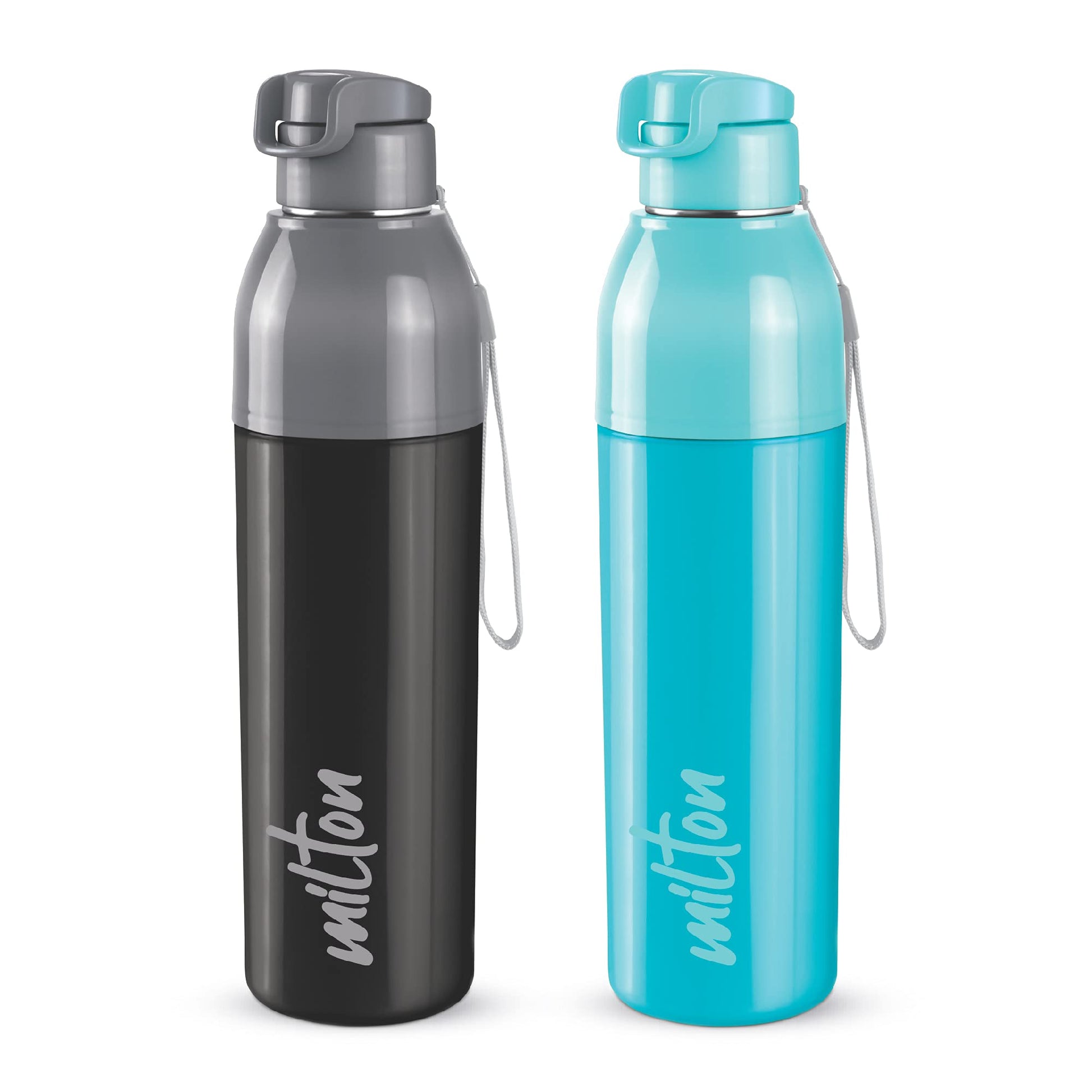 Milton Water Bottle Steel Convey 900 PU Insulated, Inner Stainless Steel Hot & Cold Bottle, 630 ml, Leak Proof, BPA Free, Ideal for Home, Office, Gym, Travelling, Black