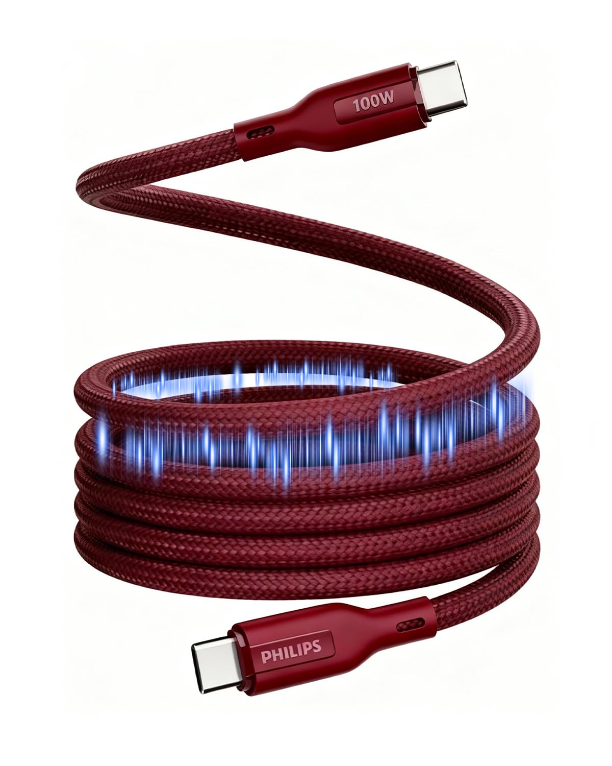 Philips 100W Magnetic Type C to Type C Fast Charging Cable (B0FMHRPKTV)