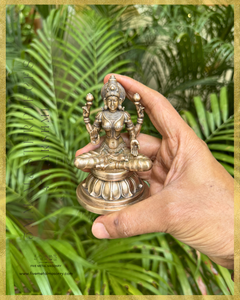 Lakshmi Panchaloha Bronze Icon - 4"-  Masterpieces Collection