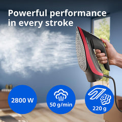 Philips DST6130/40 Steam Iron, Black and Red