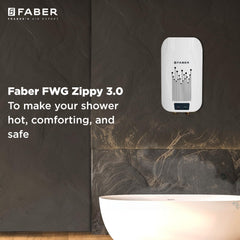 Faber Zippy Instant Geyser 3 Litre| 3000W Powerful Heating | Superior Energy Efficiency | Suitable for Kitchen & Bathroo