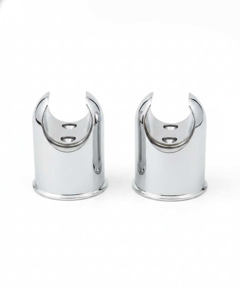 Plantex Hand Shower Holder for Bathroom/Adjustable Handheld Shower/Wand Holder/Wall Mount Bracket - Pack of 2 (Chrome)-1