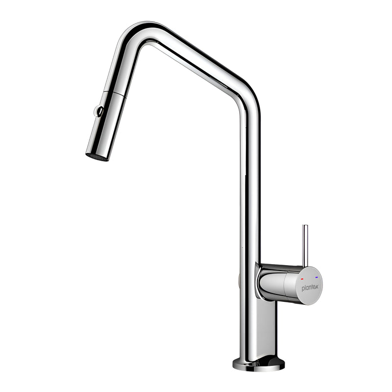 Plantex Single Lever Pull-Down Kitchen Sink Tap/Sink Mixer Tap Hot and Cold/360° Swivel Spout Faucet for Kitchen - Deck Mounted - (8991-Chrome)-1