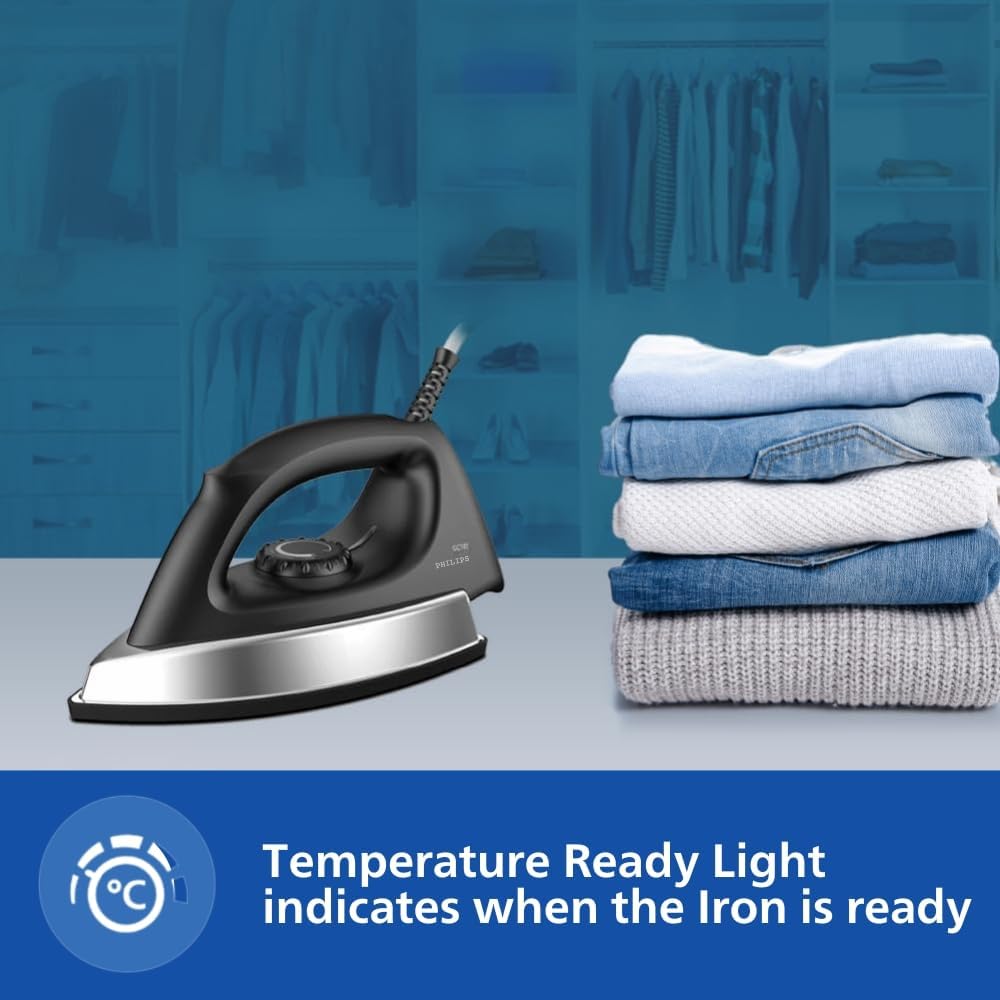Philips Stainless Steel Heavyweight Dry Iron GC181/80, 1000W