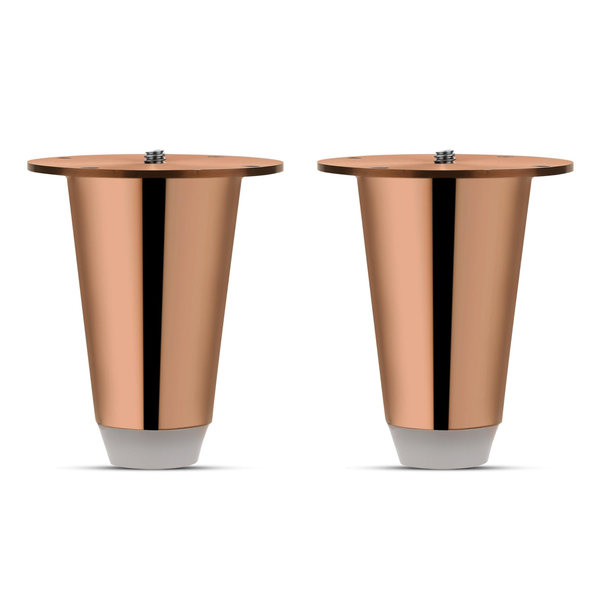 Plantex Heavy Duty Round 3 inch Spare Sofa Legs for Bed Furniture/Sofa Legs for Furniture Fitting/Table Legs/Sofa Leg Set of 2 pcs (Rose Gold) (Model APS-DTS-53)