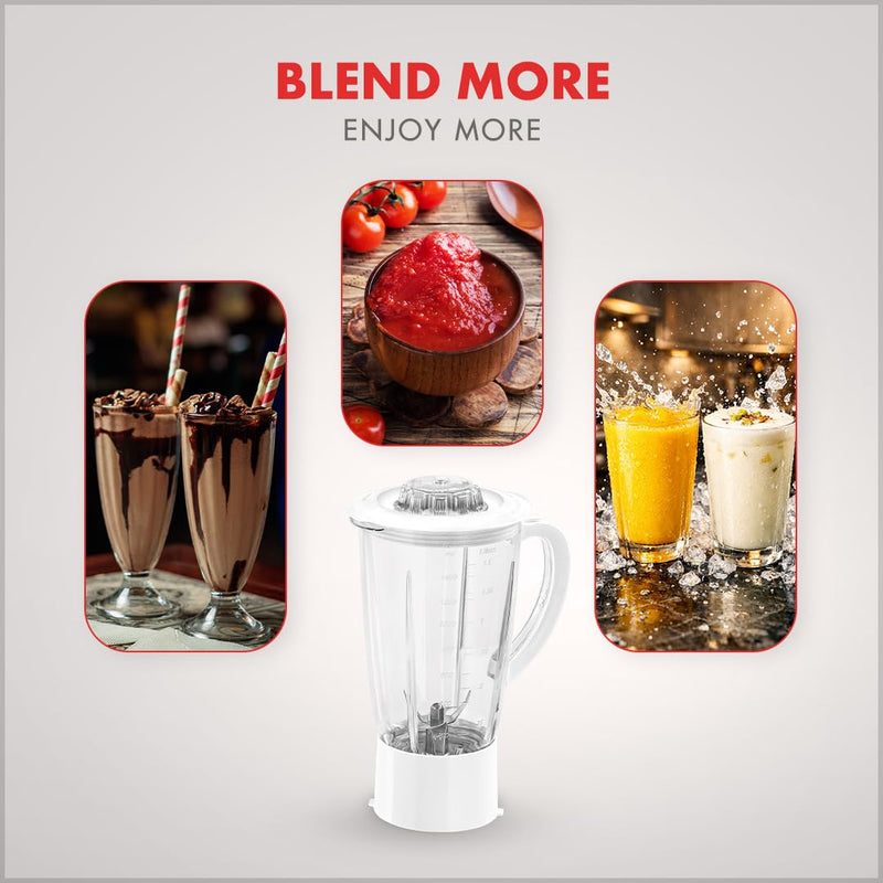 Sujata Blender Plastic Jar, 1750 ml - White