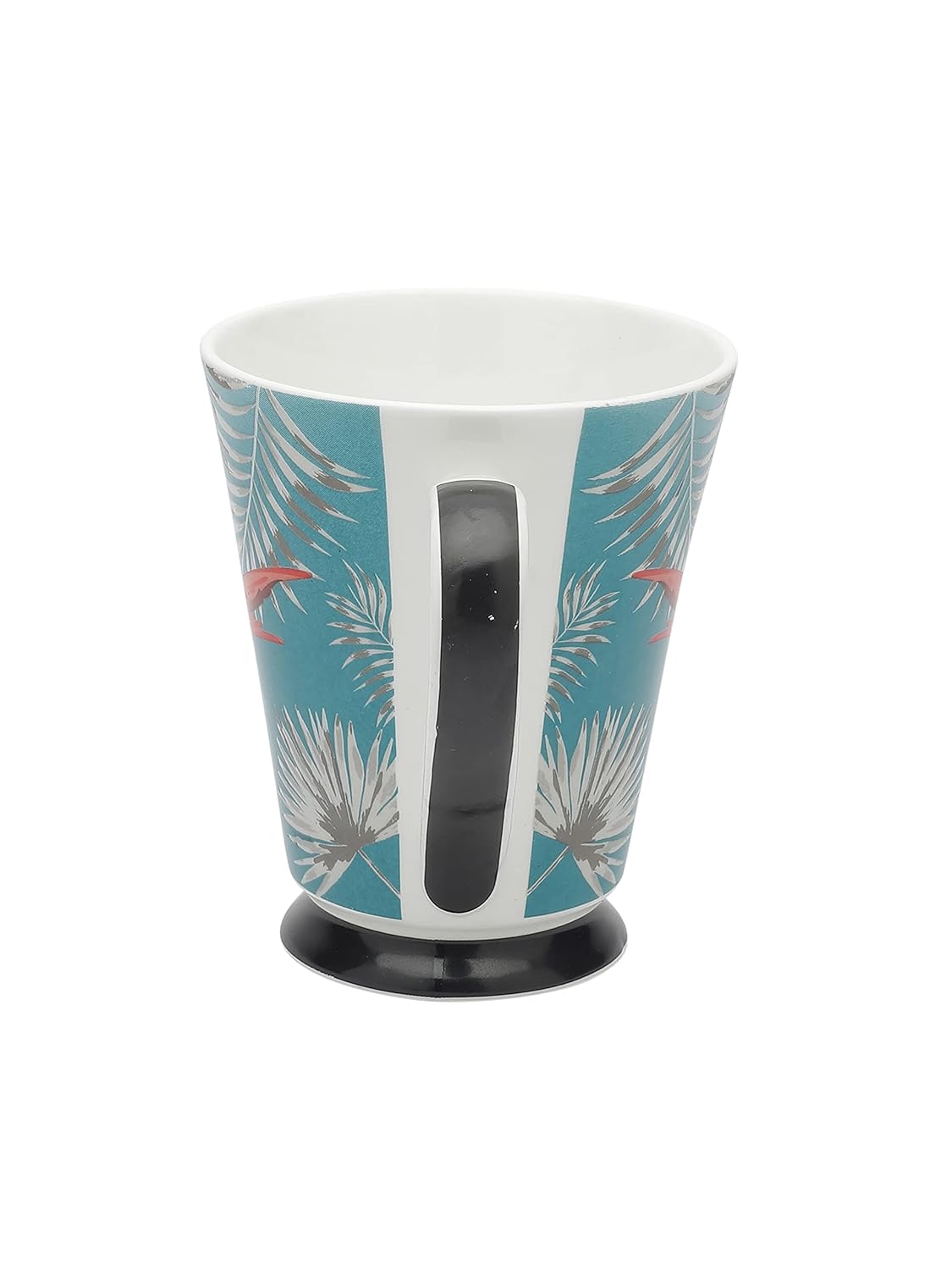 Clay Craft Bute Series Printed Design Ceramic Mug (Blue, Medium, 330ml, CC MM1 BUTE BU408)