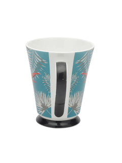 Clay Craft Bute Series Printed Design Ceramic Mug (Blue, Medium, 330ml, CC MM1 BUTE BU408)