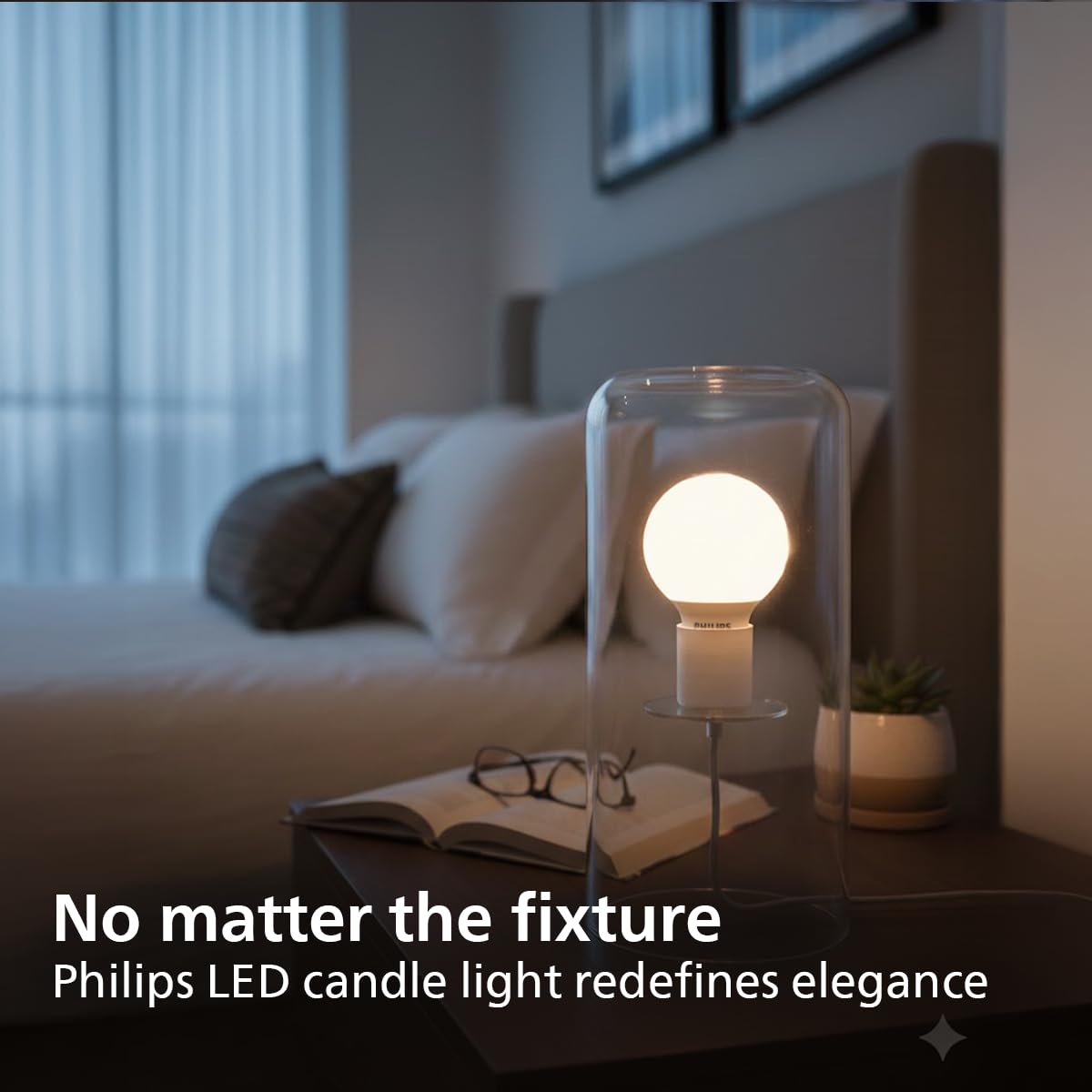 Philips 2.8W LED Frosted Candle Bulb (White, B0GHNY8L5Y)