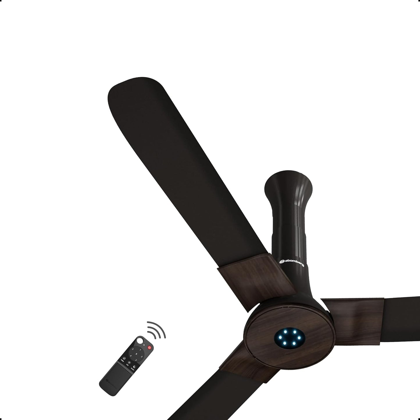 atomberg Studio+ 1200mm BLDC Ceiling Fan with Remote Control | BEE 5 star Rated Energy Efficient Ceiling Fan | High Air Delivery with LED Indicators | 2+1 Year Warranty (Earth Brown)
