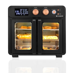 Faber 20 liter 1500 Watts Air Fryer Oven|Fry, Bake, Roast, Toast, Defrost, Grill, Reheat & Broil|85% Less Oil|Temperature & Timer Control, Preset Cooking Options, Convection Function, Auto-Off|(Black)