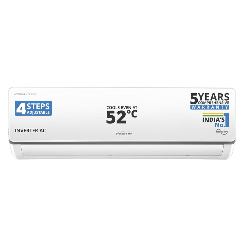 Voltas 243V Vectra CAJ 2 ton 3 star inverter Split AC |4-IN-1 Adjustable mode|Energy Efficient| Anti dust filter with Anti-microbial coating| Sleep mode | Copper Condenser Coil | White