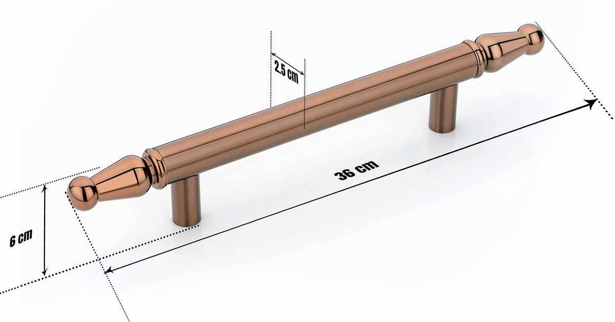 Plantex Premium Main Door Handle/14 Inch Door Handle for Main Door/Pull-Push Door Handle for Home/Office/Hotel- Pack of 1 (PVD Rose Gold) - 3 Years Warranty-2