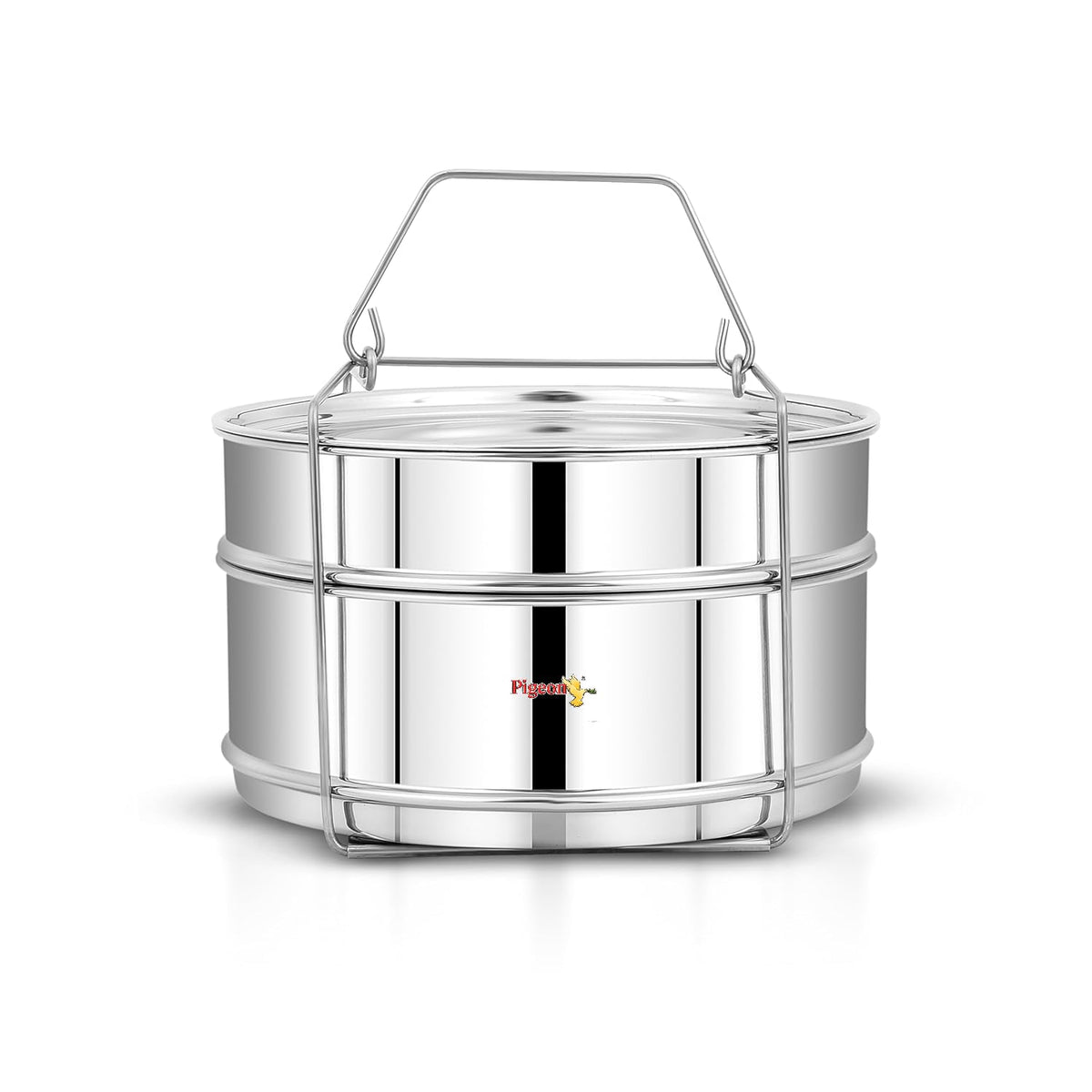 Pigeon Marshal Stainless Steel Deep and Flat Stackable Cooker Container / Separator with Lifter