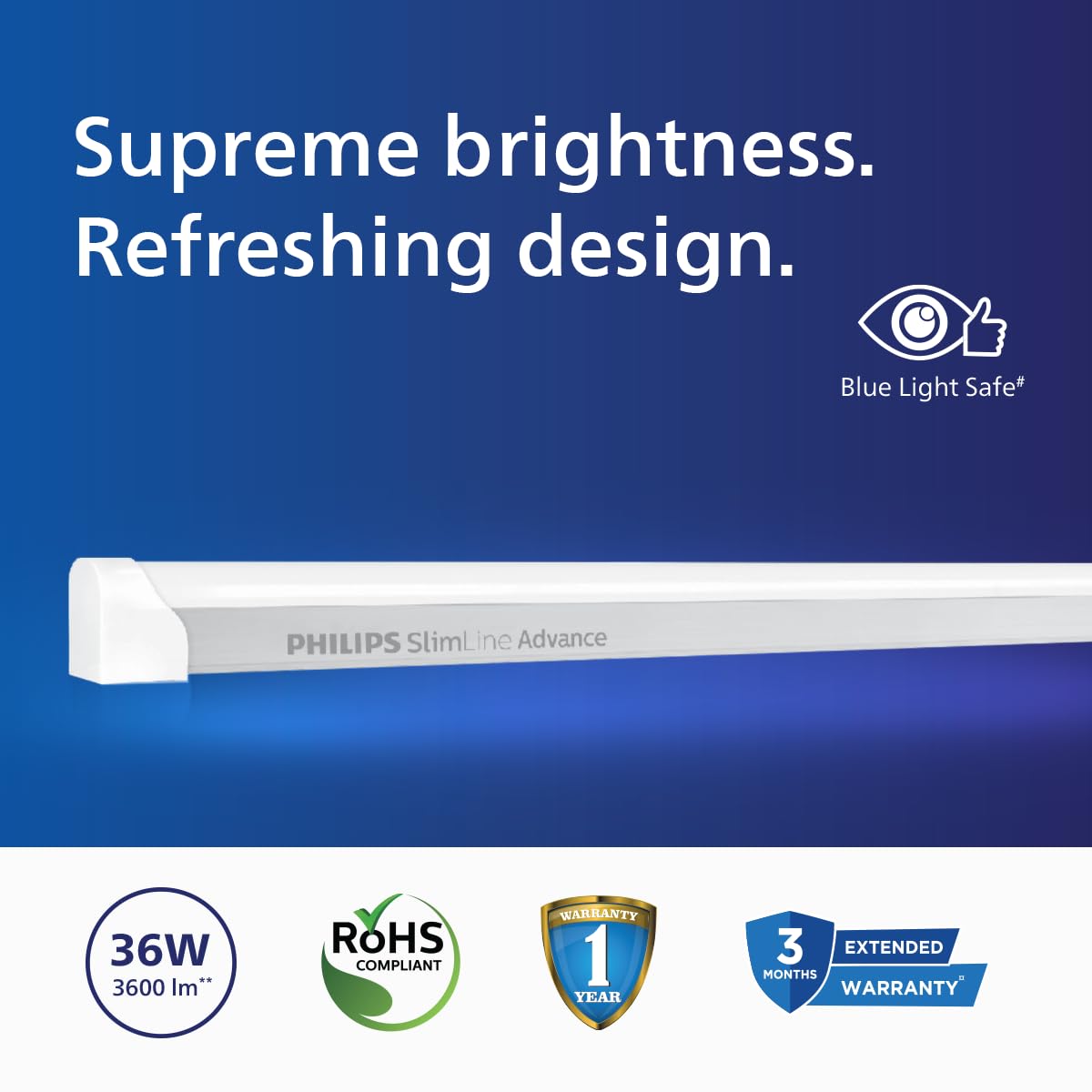 Philips 36W Cool White Tubelight, Pack of 1, (919515813613_1)