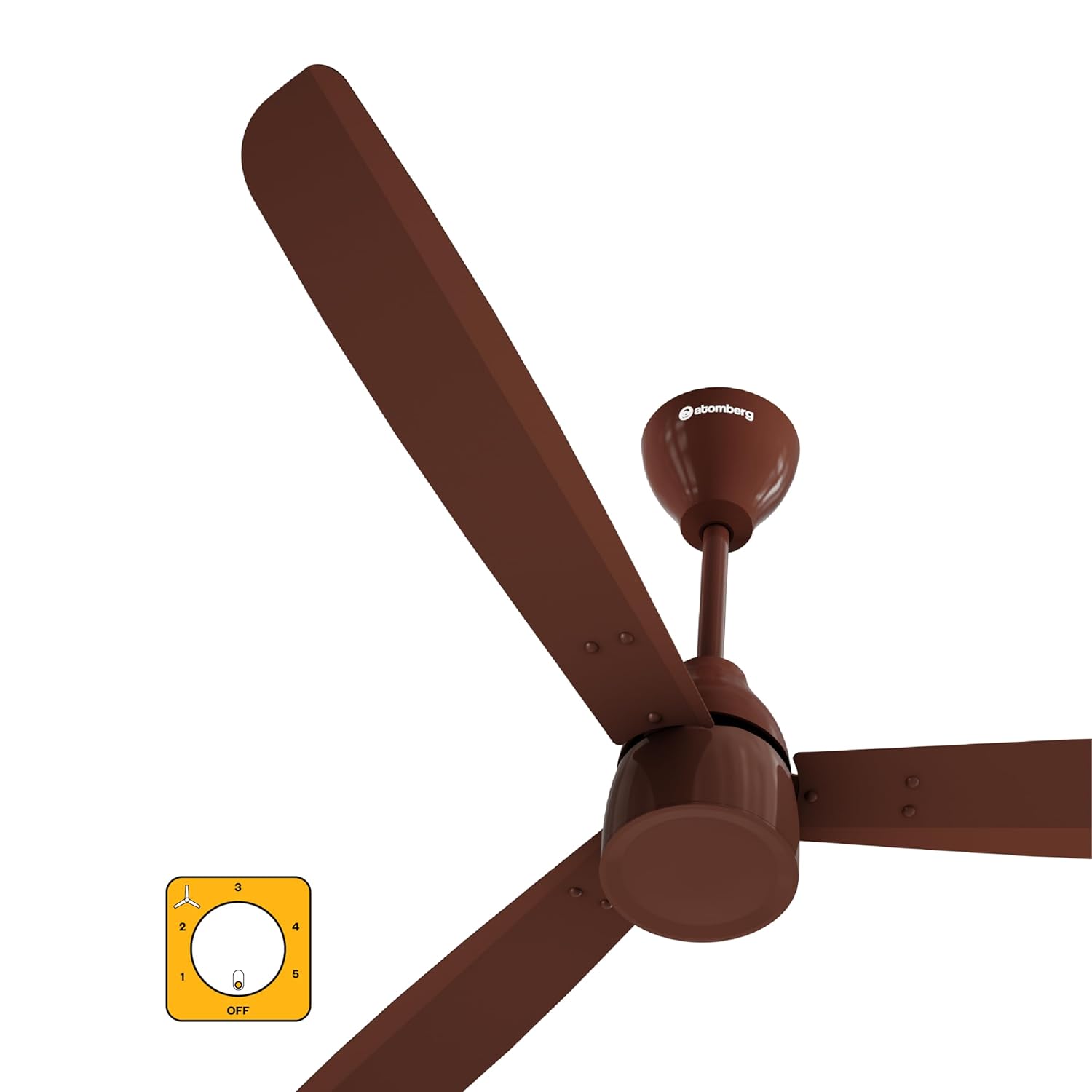 atomberg Renesa Prime 1200mm BLDC Ceiling Fan | Compatible with Step Regulator | BEE 5 star | High Air Delivery | Low Noise | Sleek Design | Power Saving | 3 Year Warranty| Gloss Brown