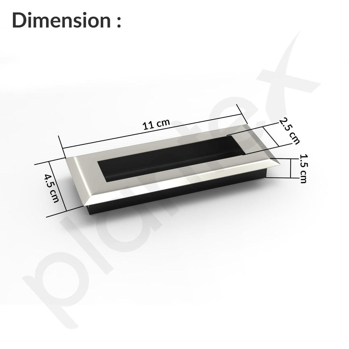 Plantex Sliding Door Handle/Concealed Handle for Sliding Door/96mm Concealed Handle for Wardrobe/Kitchen Cabinet - Pack of 1 (Satin) (Model APS-DTC-3900)-2