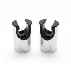 Plantex Hand Shower Holder for Bathroom/Adjustable Handheld Shower/Wand Holder/Wall Mount Bracket - Pack of 2 (Chrome & Black)-1