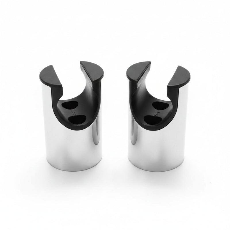 Plantex Hand Shower Holder for Bathroom/Adjustable Handheld Shower/Wand Holder/Wall Mount Bracket - Pack of 2 (Chrome & Black)-1