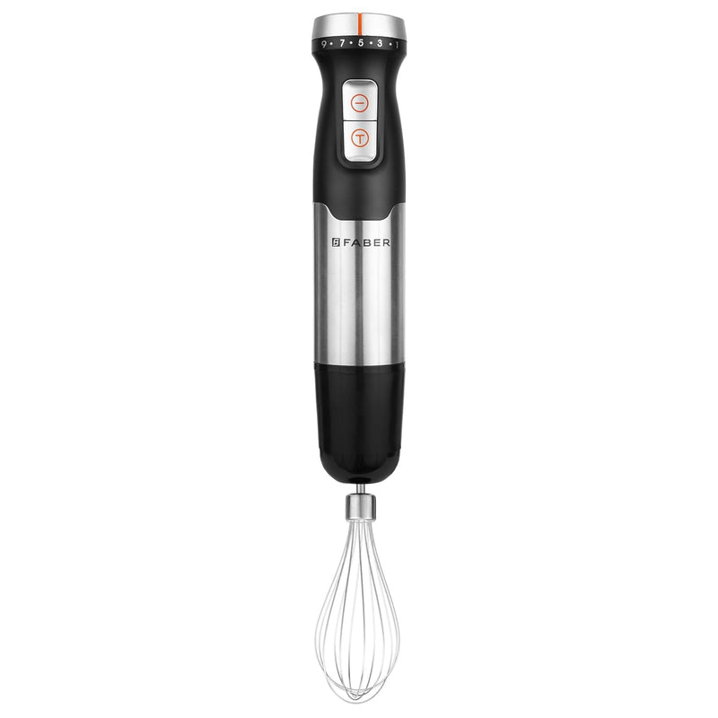 Faber 1000 Watts Hand Blender with Chopper and Whisker | Cool Touch Handle | 9 Speed | SS Bending Rod | Easy to Clean | 
