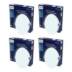Philips Ultra Glow Dimmable 15-watt Round Ceiling Light (Pack of 4) (Cool Day Light, B0DQ5QTGPL)
