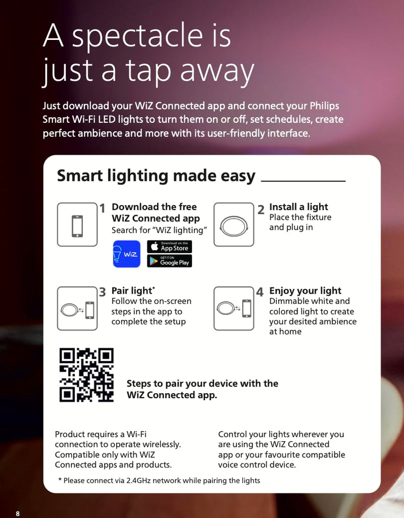 Philips Smart WiFi Aura LED Downlight (Wiz Connected) (Warm White to cool, B0F948MCGH)
