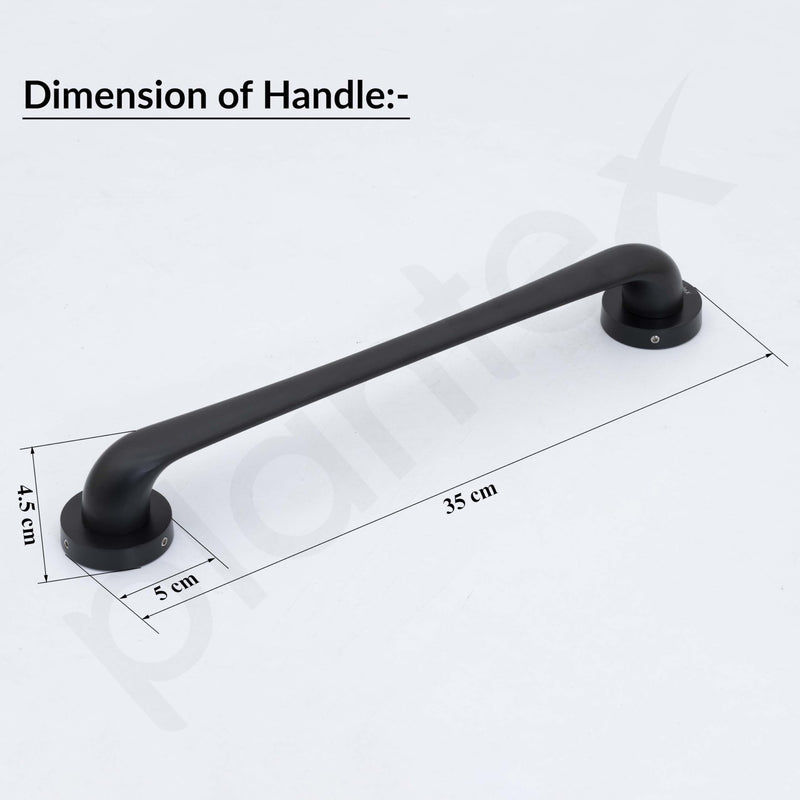 Plantex Zinc Alloy Polo 14-Inch Pull Handle For Main Doors Of House/Office/Hotel (Rich Black Finish - Big) - 3 Years Warranty-2
