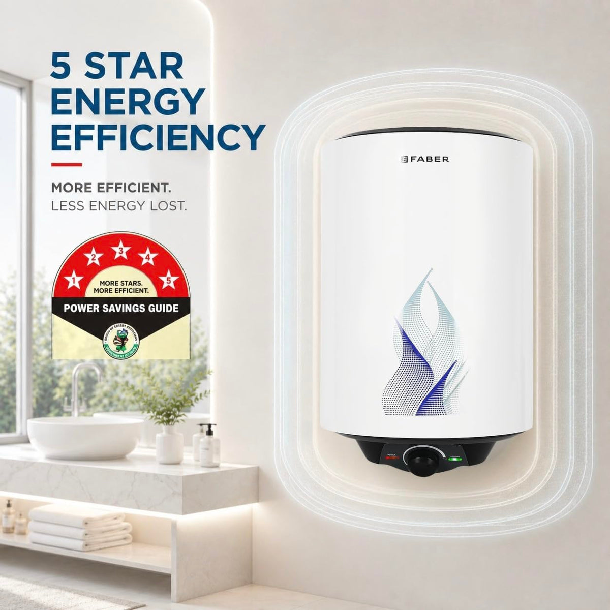 Faber Jazz 25L Storage Water Heater |Glass Line Tank with 7 Year warranty| Free pipe and Installation| 8 Bar Pressure, T