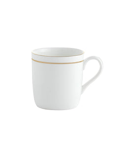 Clay Craft Elegant Gold Line Coffee/Tea Cups Set of 6 Perfect for Daily use 180 ml, White, Standard (Asian-Set of 6)