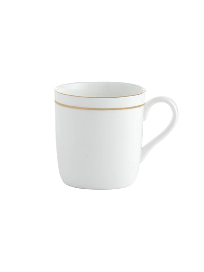 Clay Craft Elegant Gold Line Coffee/Tea Cups Set of 6 Perfect for Daily use 180 ml, White, Standard (Asian-Set of 6)