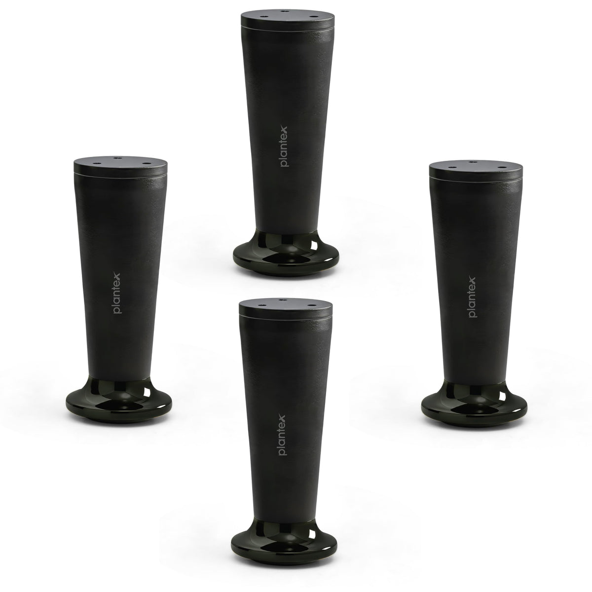 Plantex 6 Inch Sofa Leg for Bed Furniture/Aluminium Sofa Leg for Table/Support Legs/Furniture Leg - Pair of 2 (4 Piece) (DTS-87, Black)