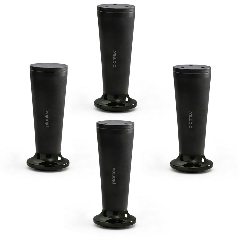 Plantex 6 Inch Sofa Leg for Bed Furniture/Aluminium Sofa Leg for Table/Support Legs/Furniture Leg - Pair of 2 (4 Piece) (DTS-87, Black)-1