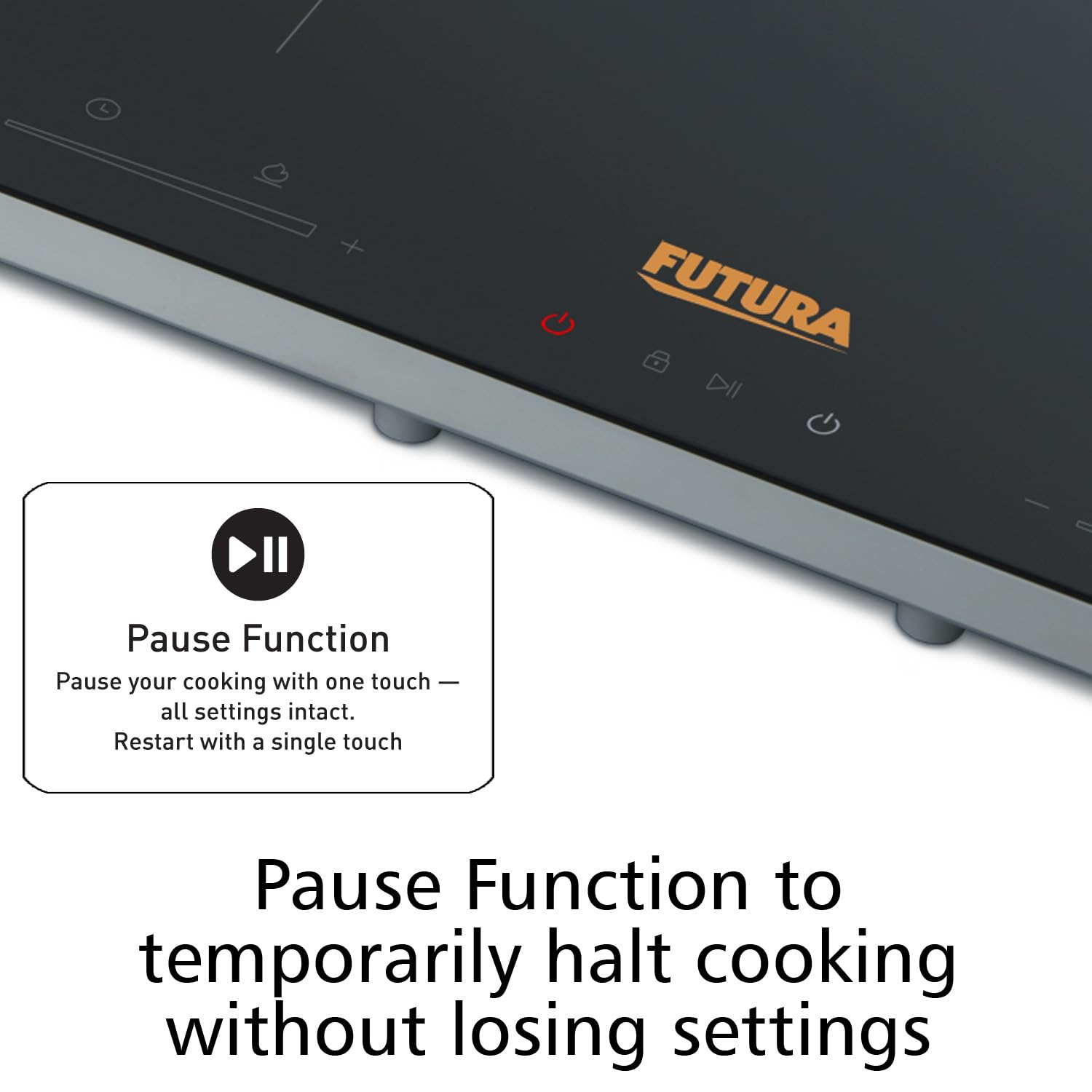 Hawkins Futura Dual Hob Induction Cooktop, 3600-W, Auto Cut-off, Child Lock, Intelligent Boil-Dry Protection, 20 Power Settings, Black (FIC2A1)