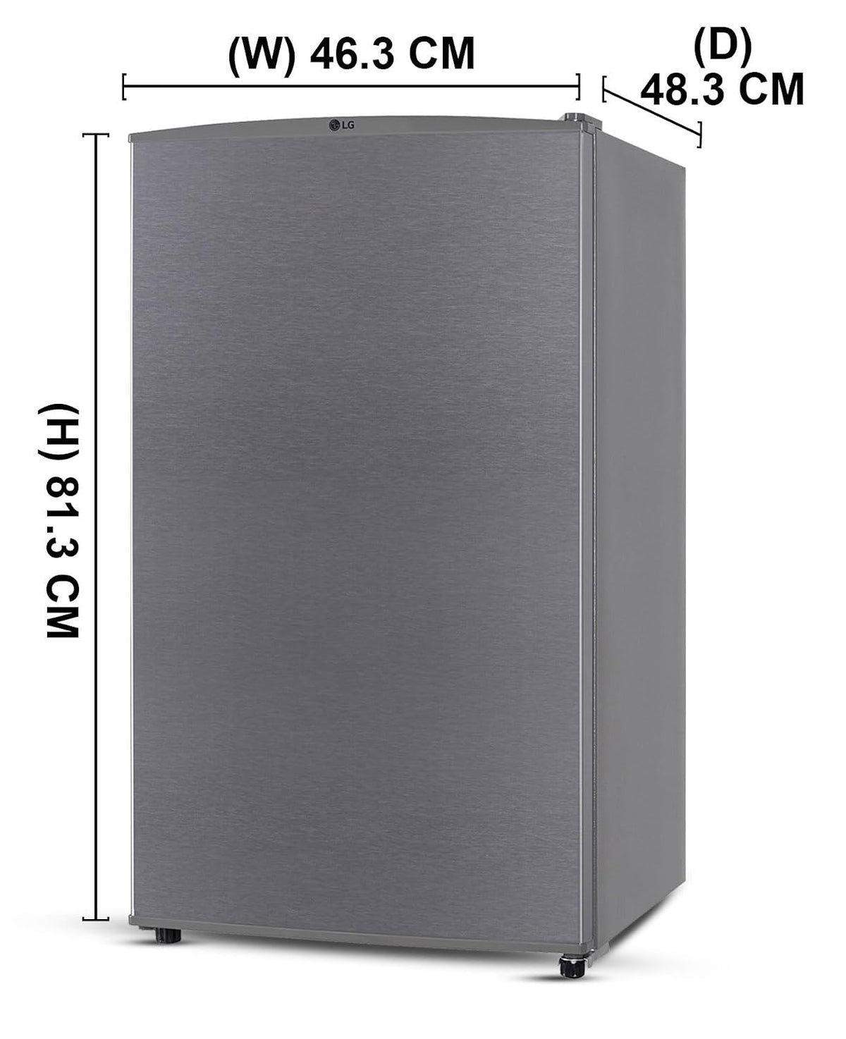 LG 90L, 1 Star, Direct Cool Single Door Mini Refrigerator with Door basket, Chiller Tray, Freezer Section - Compact Size - Ideal for Home, Office and (GLD0916VRDS)-5