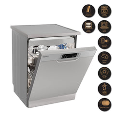Crompton 13 Place Setting Freestanding Dishwasher with 8 Wash Programs and Turbo Drying Technology (FS-DWVOV13PS-INX)-3