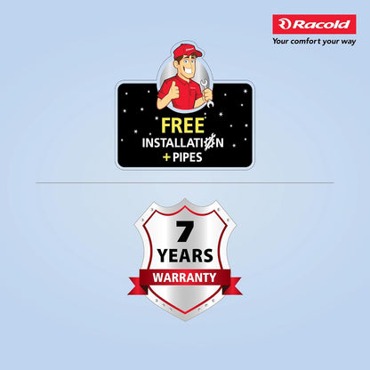 Racold CDR DLX Plus 35L Vertical Energy Efficient Storage Water Heater(Geyser) with Free Standard Installation & Pipes | Temperature Display | Temperature Knob | Titanium Enameled Coating