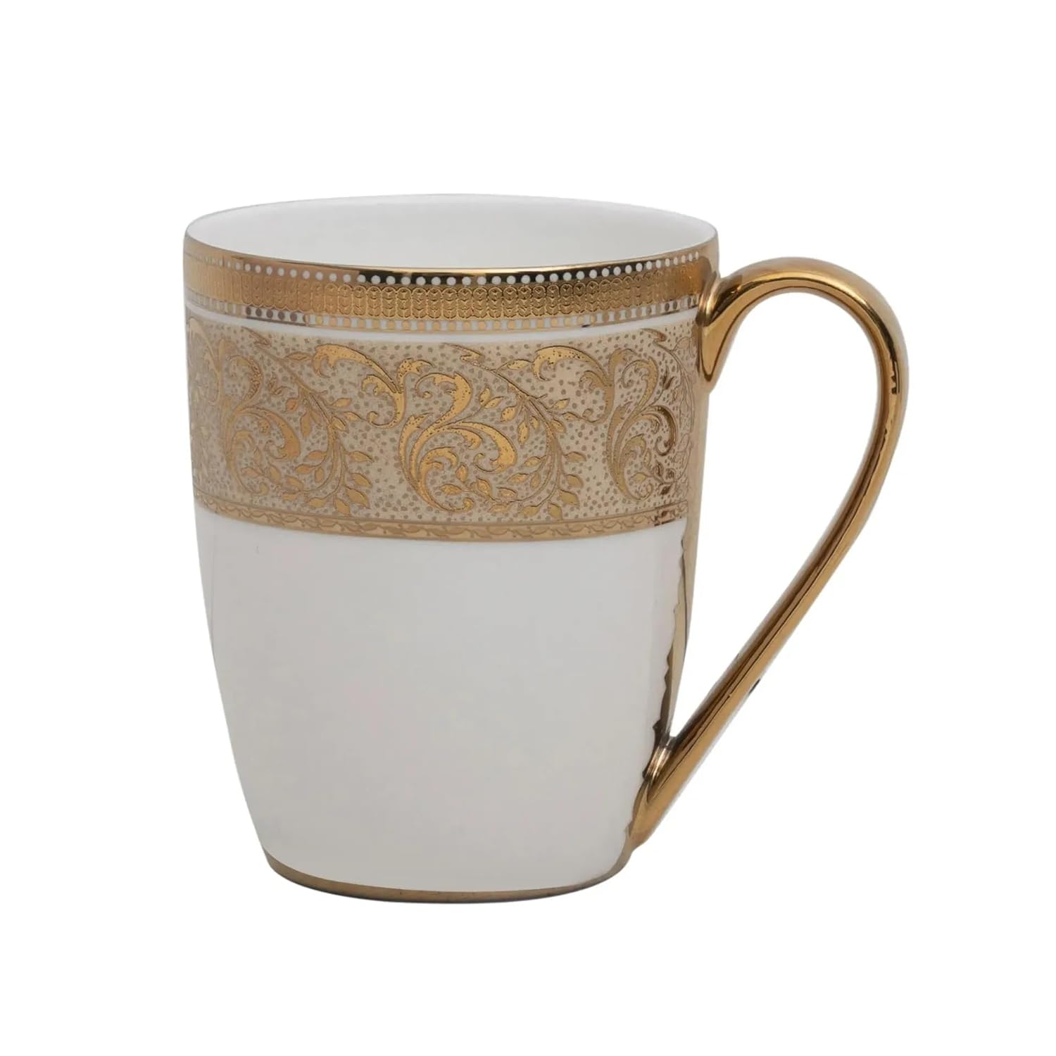 Clay Craft Fine Ceramic Georgian Ebony Floral Dinner Set (Set of 13) (E646), Enchanting Gold, for Family of 4, Dinner Set Ceramic, Dining Set for Dinner, Crockery Set for Gift, Kitchen Set for Home