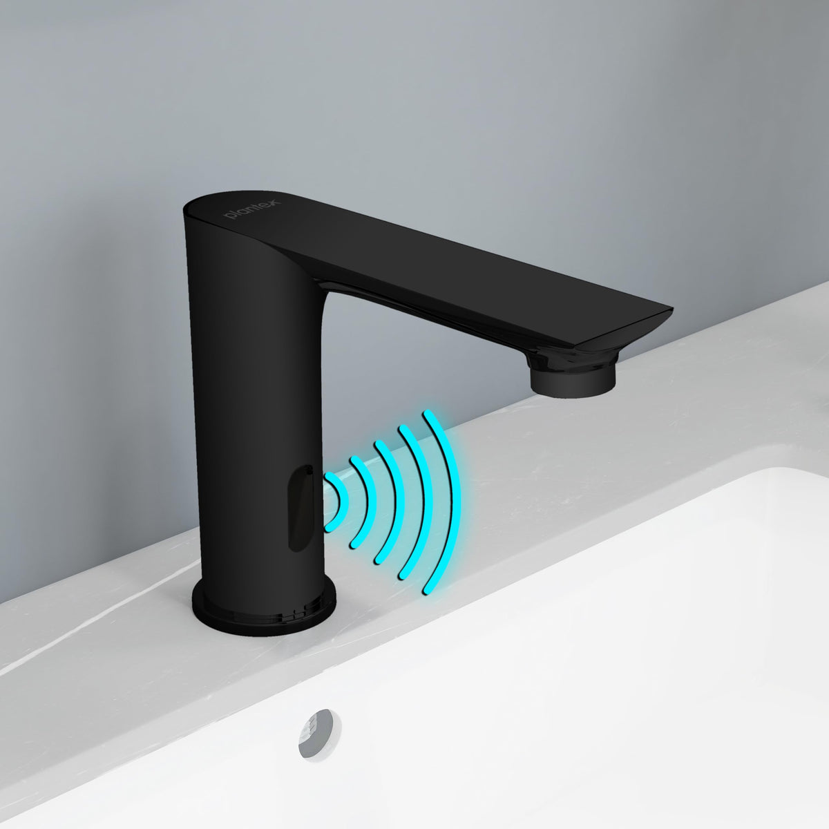 Plantex Solid Brass Automatic Touchless Faucet for Wash Basin/Sensor Tap for Kitchen Sink/Electronic Basin Tap/Sink Tap for Kitchen Basin (Black)