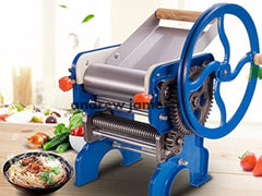 ANDREW JAMES Manual Commercial Heavy-Duty Manual Noodle Maker Machine with Dual 2mm & 4mm Stainless Steel Blades – Hand Crank Pasta Roller for Homemade Spaghetti & Dough Sheets