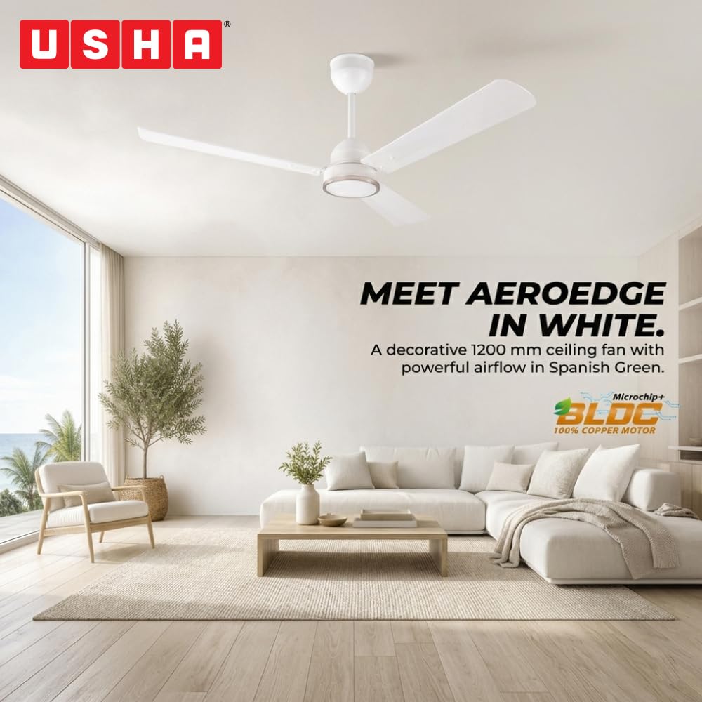 USHA AeroEdge BLDC 1200 mm Ceiling Fan with RF Remote | 5 Star-6