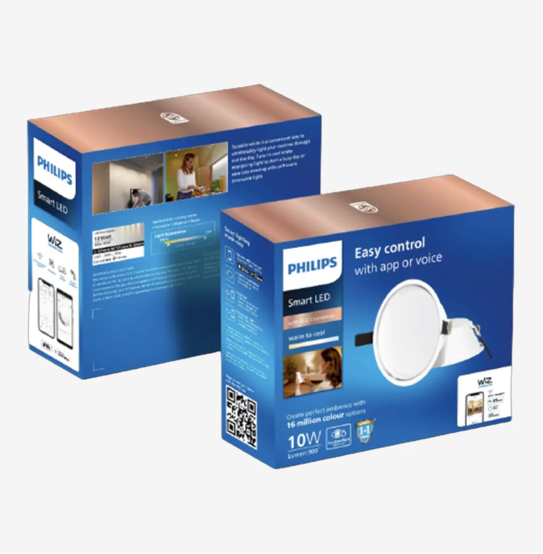 Philips Smart WiFi Aura LED Downlight (Wiz Connected) (Warm White to cool, B0F948MCGH)