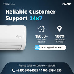 Voltas 2 ton 3 Star,New star rated, Inverter Split AC (Copper, Convertible 5-in-1 Cooling Mode, 2-Way Air Swing, Anti-dust Filter with Anti Microbial Coating, Auto Clean, (243INV CAM, White)