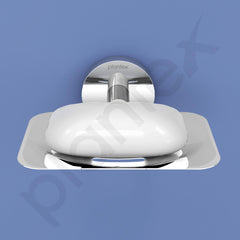 Plantex Smero Pure Brass Soap Dish/Stand/Holder for Bathroom & Kitchen/Bathroom Accessories - Circle (Chrome)-4