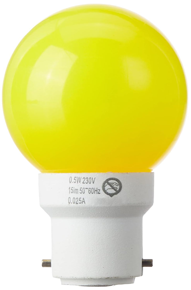 Philips Deco Mini Base B22 0.5-Watt LED Bulb (Pack of 4, Yellow)
