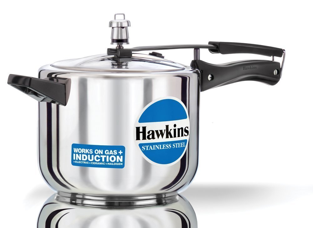 Hawkins Stainless Steel 8 litre Inner Lid Pressure Cooker with Induction Compatible