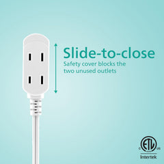 Philips SPS3613W/37 Indoor Extension Cable, 1.8 m, Flat Plug with Multiple Sockets, 2 Plugs, White, ETL List