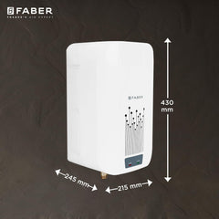 Faber Zippy Instant Geyser 5.9 Litre| 3000W | Free Pipe & Installation | Energy Efficient |5Yr Tank, 3Yr Heating Element