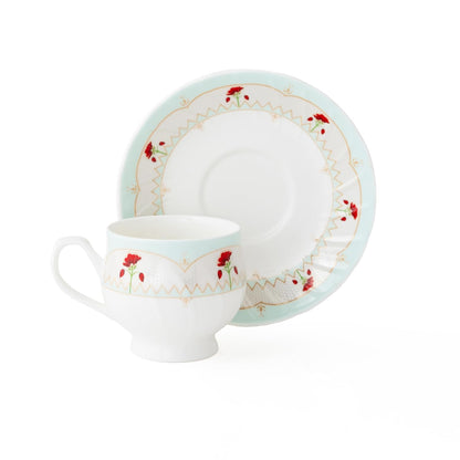 Clay Craft The Karina Fine Ceramic Tea Set of 15 Offers Elegance, Durability, and functionality